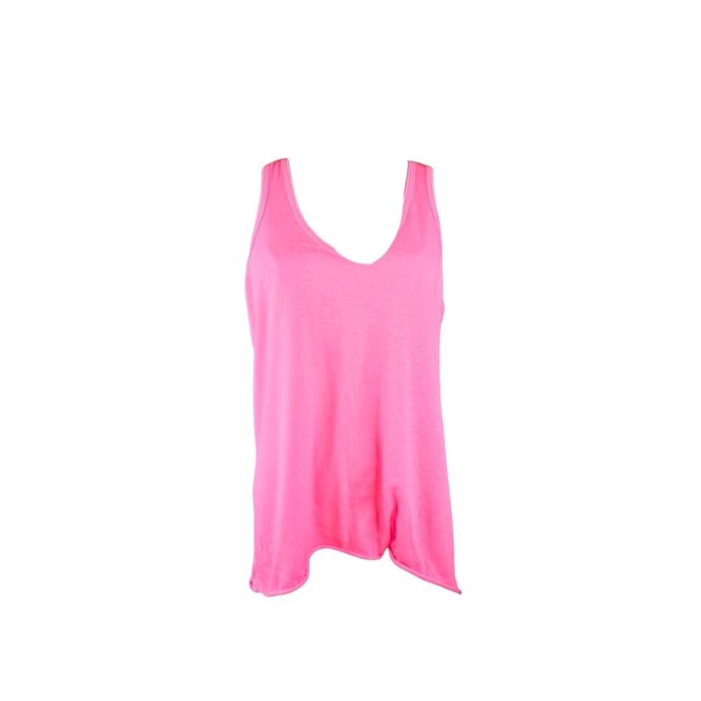BKE Lounge Neon Pink Scoop Neck High-Low Tank Top Sz. M